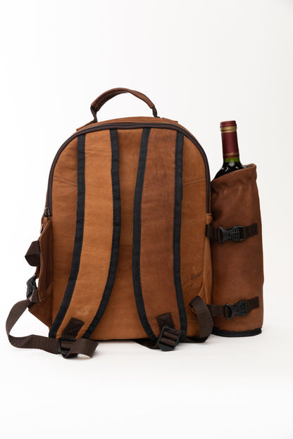 INSULATED PICNIC BACKPACK IN BROWN