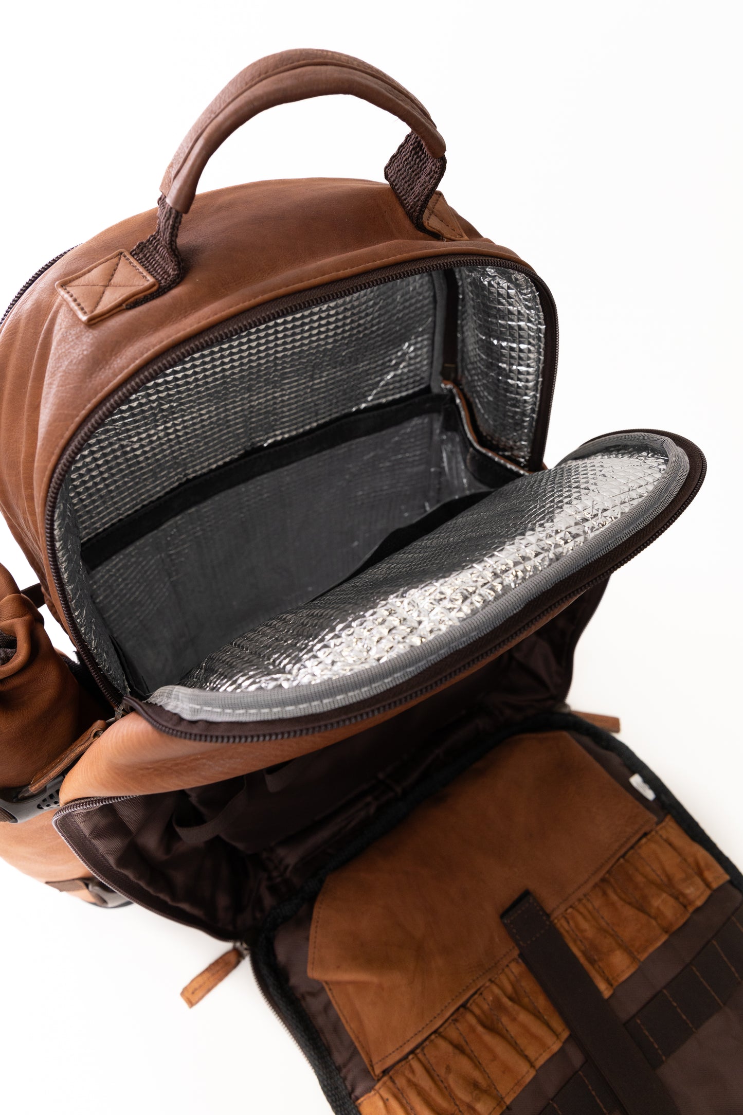 INSULATED PICNIC BACKPACK IN BROWN