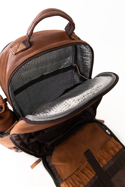 INSULATED PICNIC BACKPACK IN BROWN