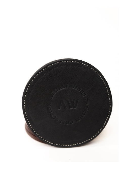 LEATHER COASTER IN BLACK
